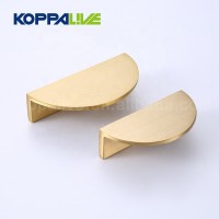 Half Moon Brass Furniture Kitchen Cabinet Handle And Knobs For Bedroom Luxury Copper Drawer Pulls